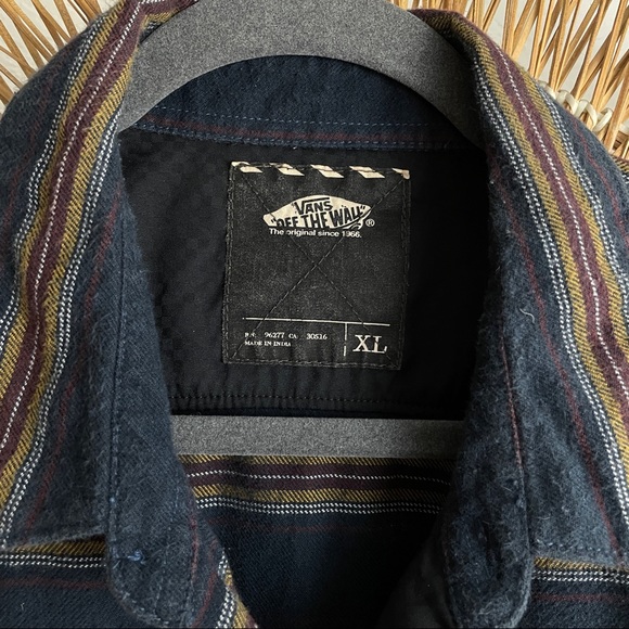 Vans striped mens button down shirt - Picture 3 of 5